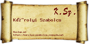 Károlyi Szabolcs névjegykártya