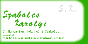 szabolcs karolyi business card